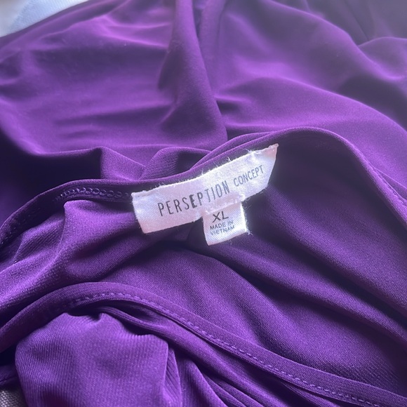 Flowy purple blouse, XL by Perseption - Picture 3 of 3
